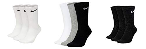NIKE Unisex U Nk Everyday Cush Crew 3pr Socks