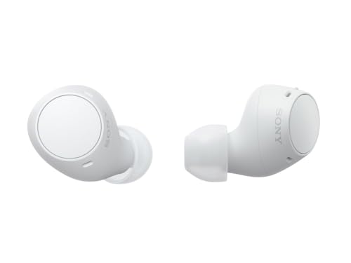 Sony WF-C510 Truly Wireless Earbuds – Small, Light, Bluetooth In Ear Headphones with Multipoint Connection, Ambient Sound, IPX4 Rating, Spotify Tap, Quick Charge, 22 HR Battery, iOS & Android - White