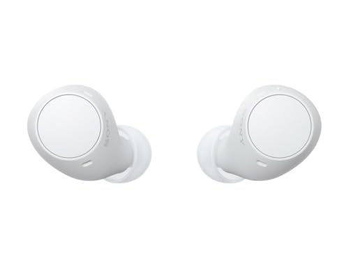 Sony WF-C510 Truly Wireless Earbuds – Small, Light, Bluetooth In Ear Headphones with Multipoint Connection, Ambient Sound, IPX4 Rating, Spotify Tap, Quick Charge, 22 HR Battery, iOS & Android - White