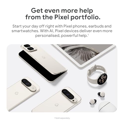 Google Pixel 9 Pro - Unlocked Android Smartphone with Gemini, Triple Rear Camera System, 24-Hour Battery, and 6.3" Super Actua Display - Hazel, 128GB