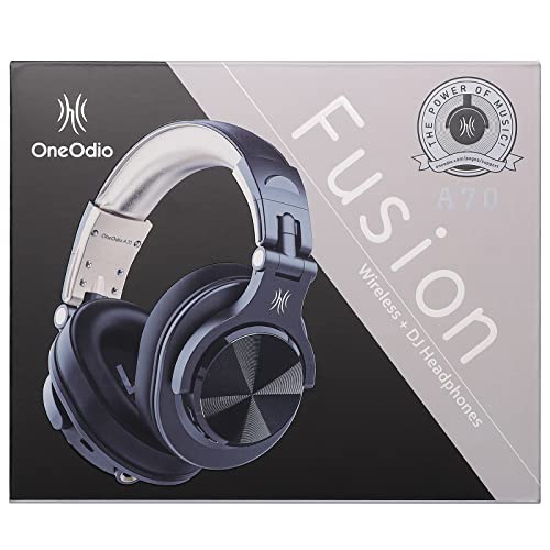 OneOdio A70 Bluetooth Headphones Over Ear, 72 Hrs Playtime, Monitor Level Stereo Sound Quality, Foldable Wireless&Wired DJ Headphone, Professional Studio Headphones for DJ/TV/PC/Phone