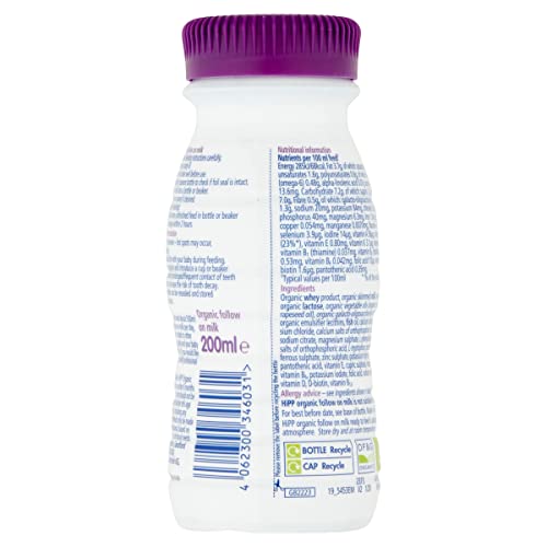HiPP Organic 2 Follow on Baby Milk Powder Formula, From 6 Months, 800g (Pack of 4)