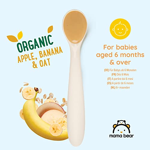 Amazon Brand - Mama Bear Fruit Pouch, Organic Apple, Banana and Strawberry Purée, vegetarian, 90 g (Pack of 6)