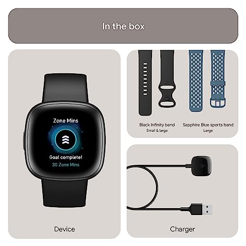 Google Fitbit Versa 4 Fitness Smartwatch with built-in GPS and up to 6 days battery life - compatible with iOS 15 or higher & Android OS 9.0 or higher