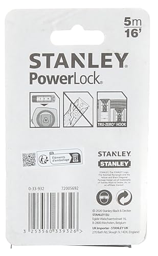 Stanley 033932 Powerlock Tape 5m Top Reader