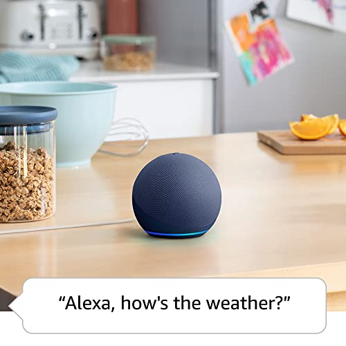 Certified Refurbished Echo Dot (5th generation, 2022 release) smart Bluetooth speaker with Alexa | Deep Sea Blue