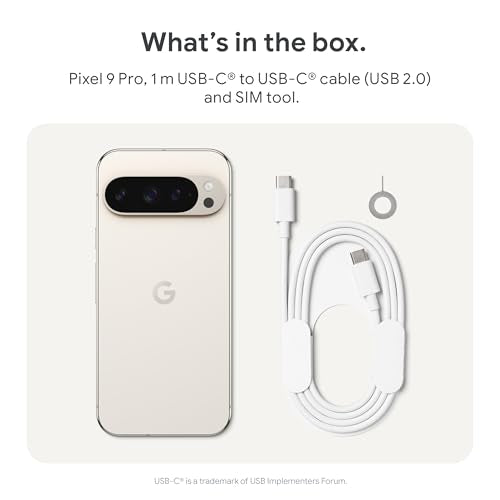 Google Pixel 9 Pro - Unlocked Android Smartphone with Gemini, Triple Rear Camera System, 24-Hour Battery, and 6.3" Super Actua Display - Hazel, 128GB