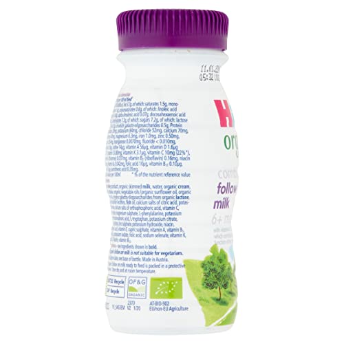 HiPP Organic 2 Follow on Baby Milk Powder Formula, From 6 Months, 800g (Pack of 4)