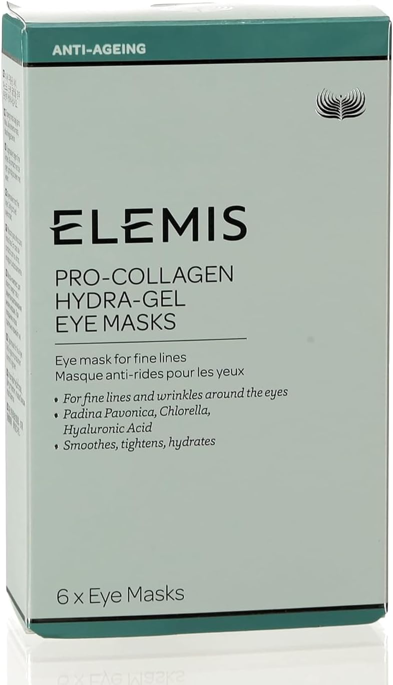 Elemis Pro-Collagen Hydragel Eye Masks, Eye Mask for Fine Lines, 6 Masks