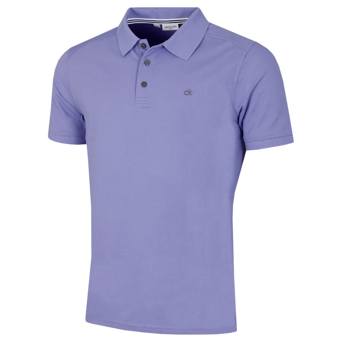 Calvin Klein Mens 2025 Campus 3 Button Ribbed Collar Golf Polo Shirt