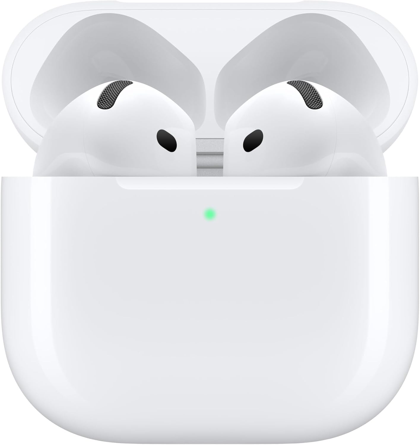 Apple AirPods 4 Wireless Earbuds, Bluetooth Headphones, Personalised Spatial Audio, Sweat and Water Resistant, USB-C Charging Case, H2 Chip, Up to 24 Hours of Battery Life, Effortless Setup for iPhone
