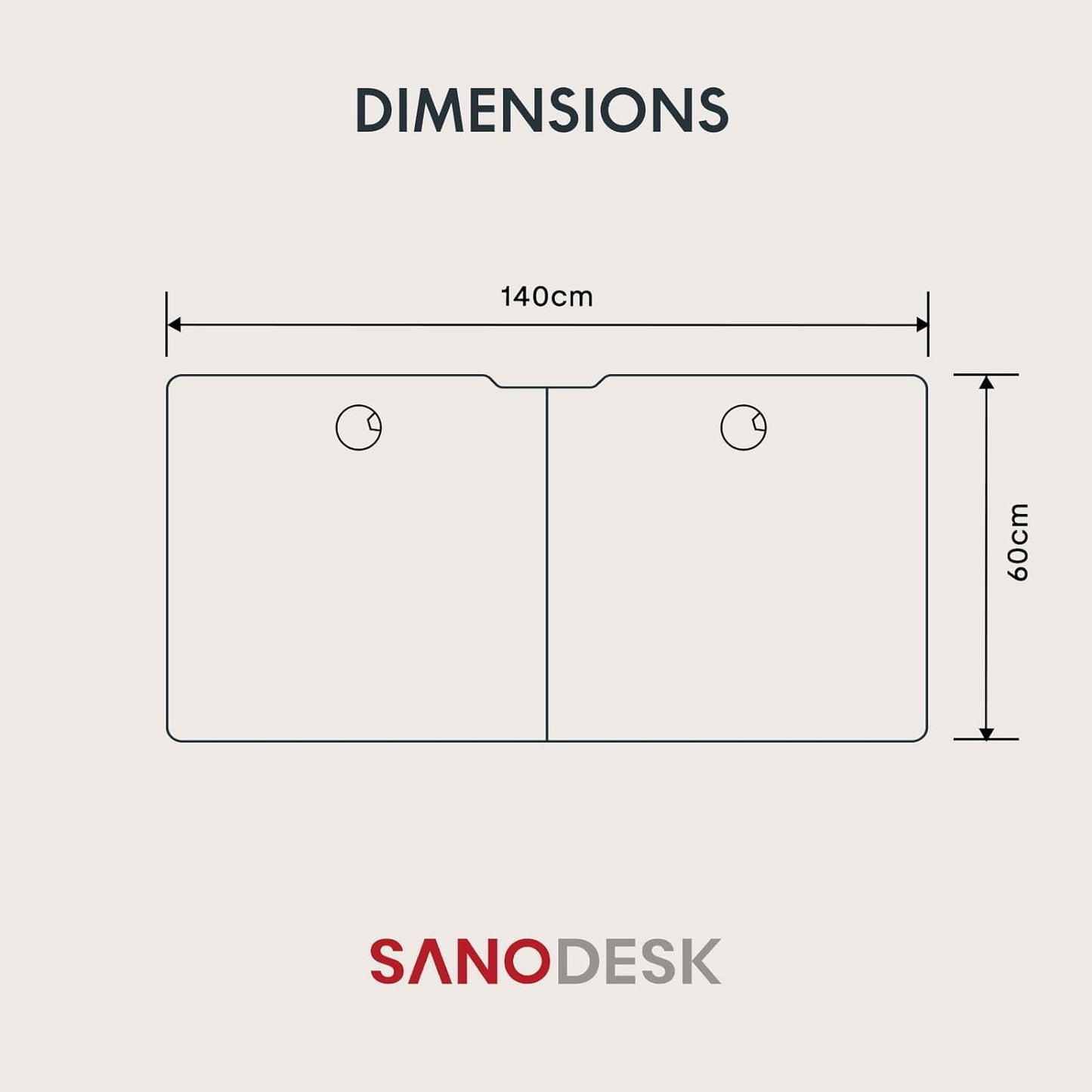 SANODESK QS+110 * 60 Electric Standing Desk