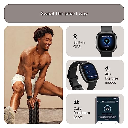 Google Fitbit Versa 4 Fitness Smartwatch with built-in GPS and up to 6 days battery life - compatible with iOS 15 or higher & Android OS 9.0 or higher