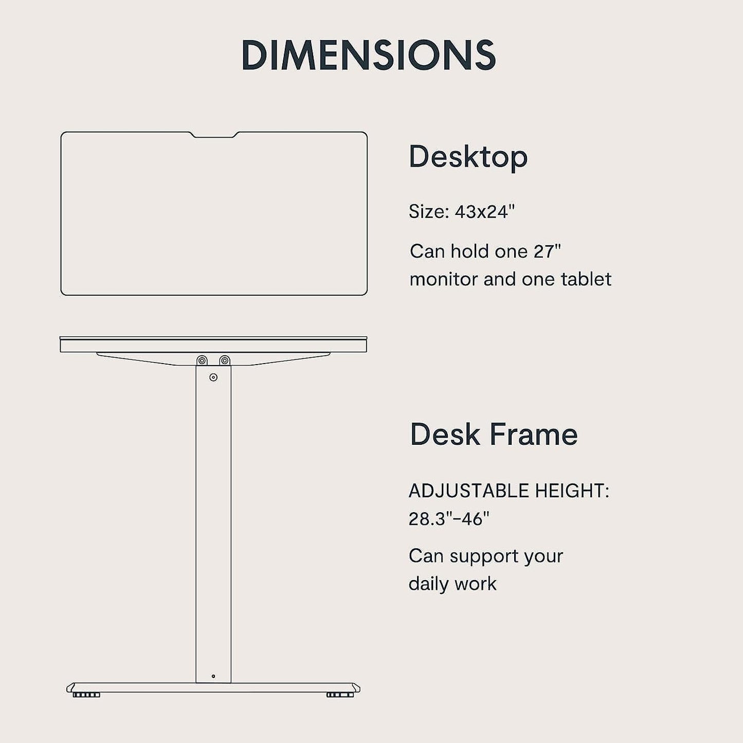 SANODESK QS+110 * 60 Electric Standing Desk
