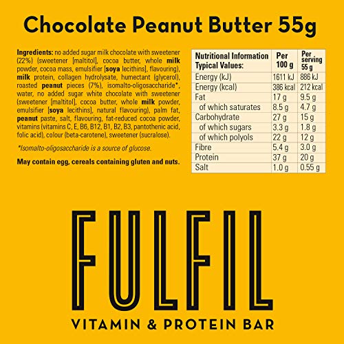 FULFIL Vitamin and Protein Bars (15 x 55 g Bars)