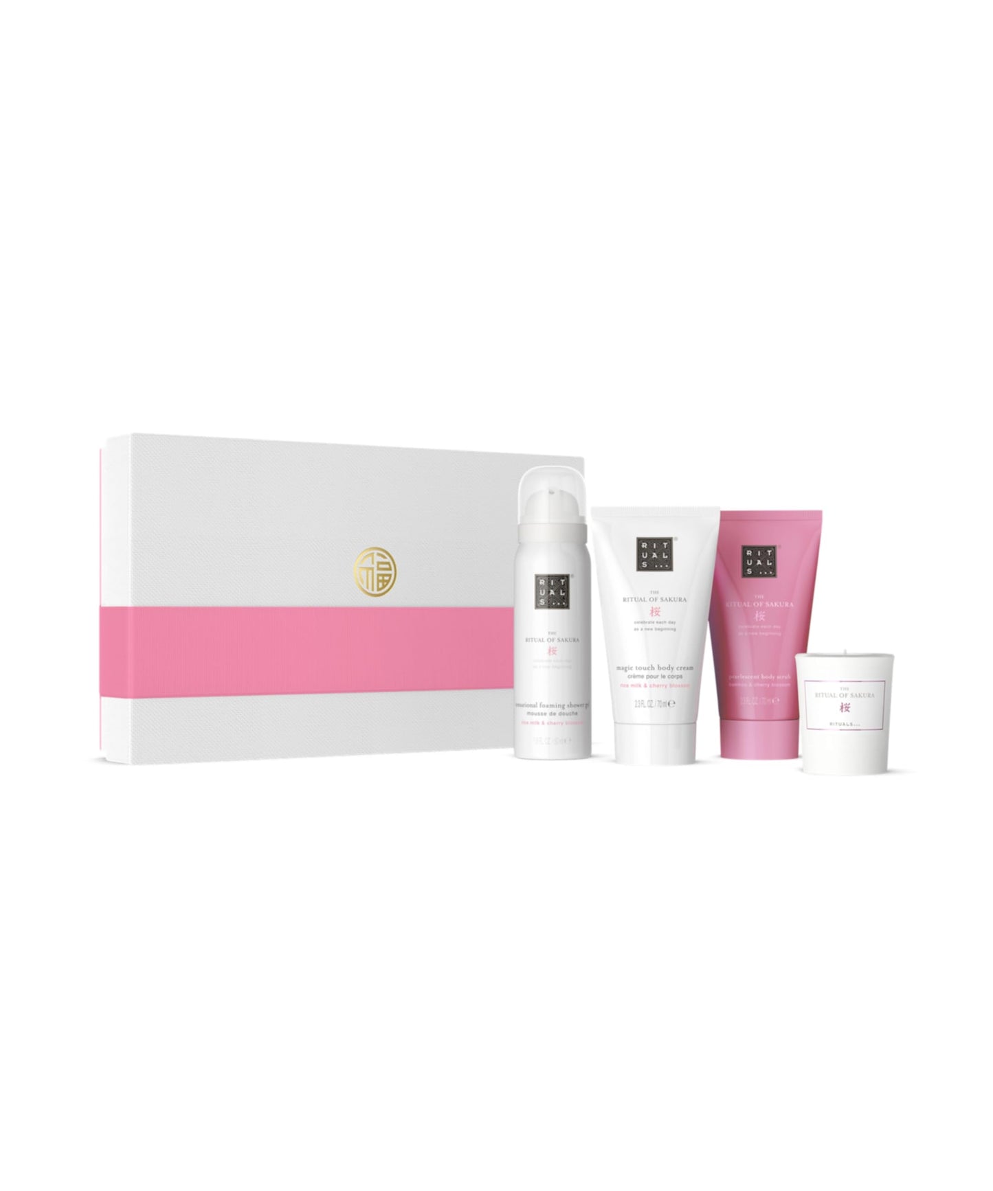 RITUALS Gift Set The Ritual of Sakura Small - Home and Skincare Products Enriched with Cherry Blossom and Rice Milk - Bath Gift Box with Renewing Properties