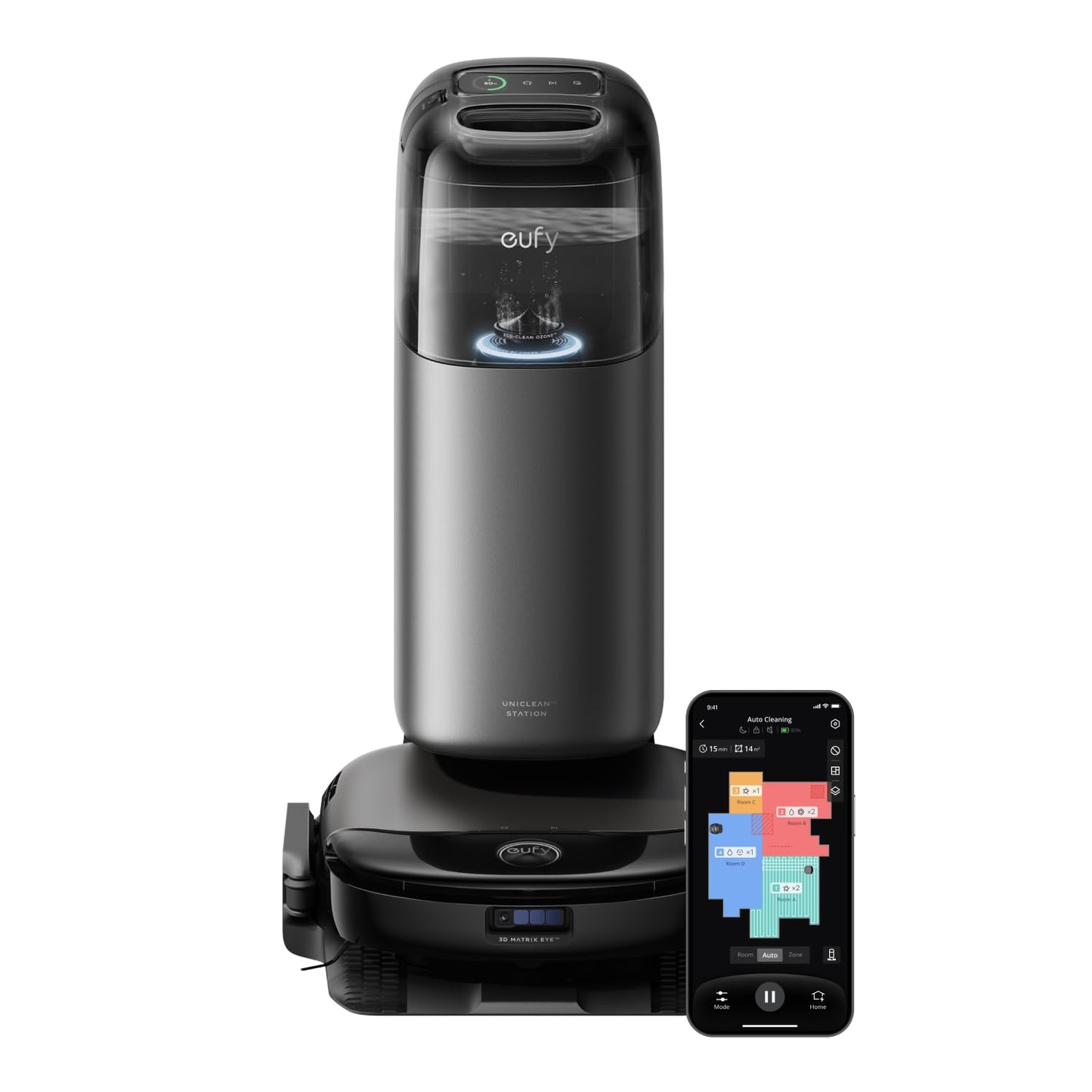 eufy X10 Pro Omni Robot Vacuum Cleaner with Mop, All-in-One Station