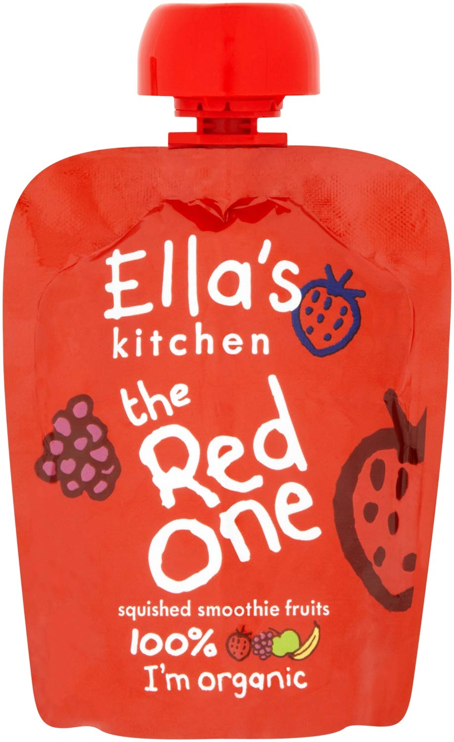Ella's Kitchen Organic Fruit Smoothie Assortment, Pack of 25 Pouches (10 x Red, 10 x Purple, 5 x Green)