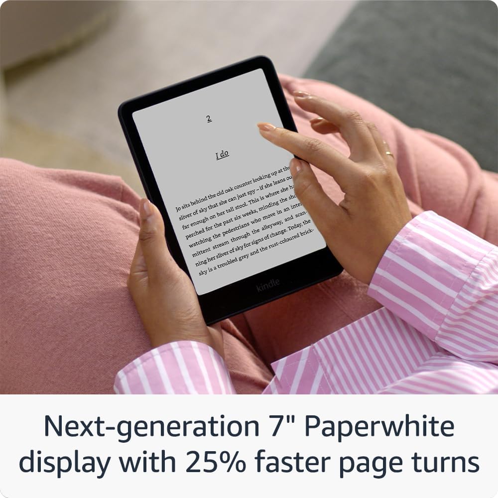 All-new Amazon Kindle Paperwhite (16 GB) Our fastest Kindle ever, with new 7 glare-free display and weeks of battery life With Ads - Black + Kindle Unlimited