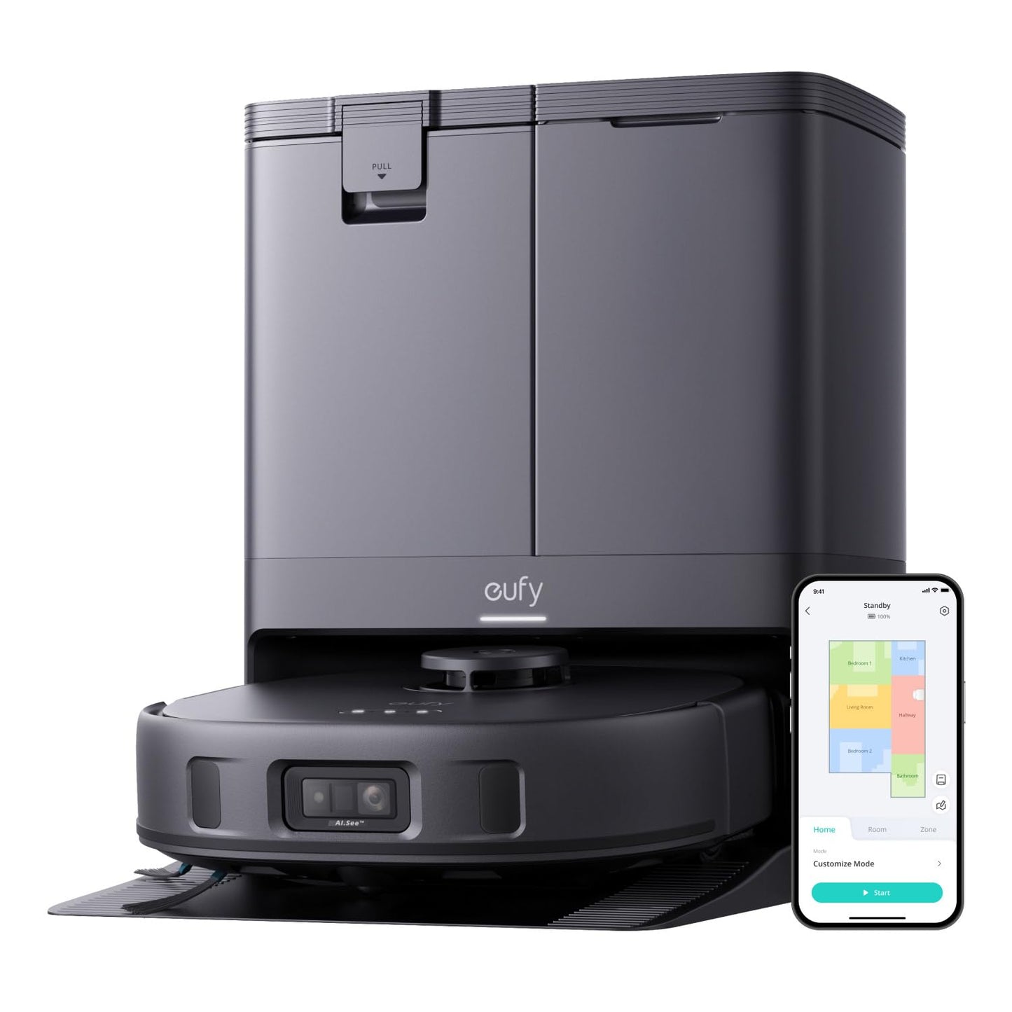 eufy X10 Pro Omni Robot Vacuum Cleaner with Mop, All-in-One Station