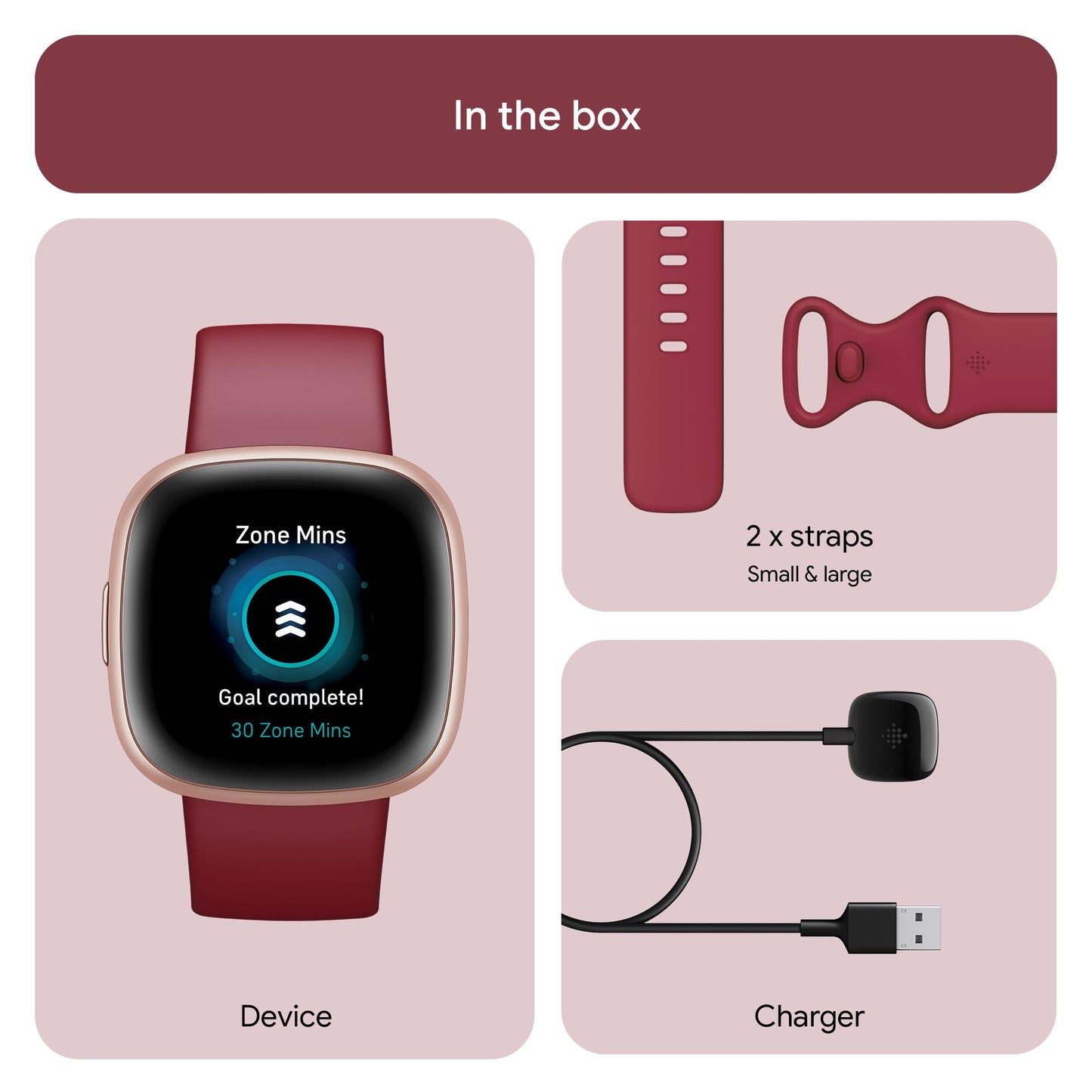 Google Fitbit Versa 4 Fitness Smartwatch with built-in GPS and up to 6 days battery life - compatible with iOS 15 or higher & Android OS 9.0 or higher