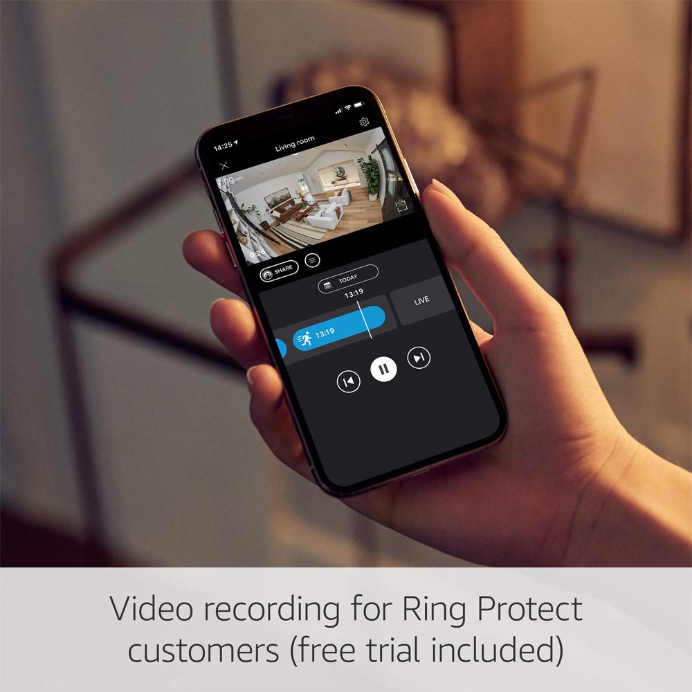 Certified Refurbished Ring Outdoor Camera Battery(Stick Up Cam)|HD wireless outdoor Security Cam 1080p Video,Two-Way Talk,Wifi,Works with Alexa| Alternative to CCTV|30-day free trial of Ring Home