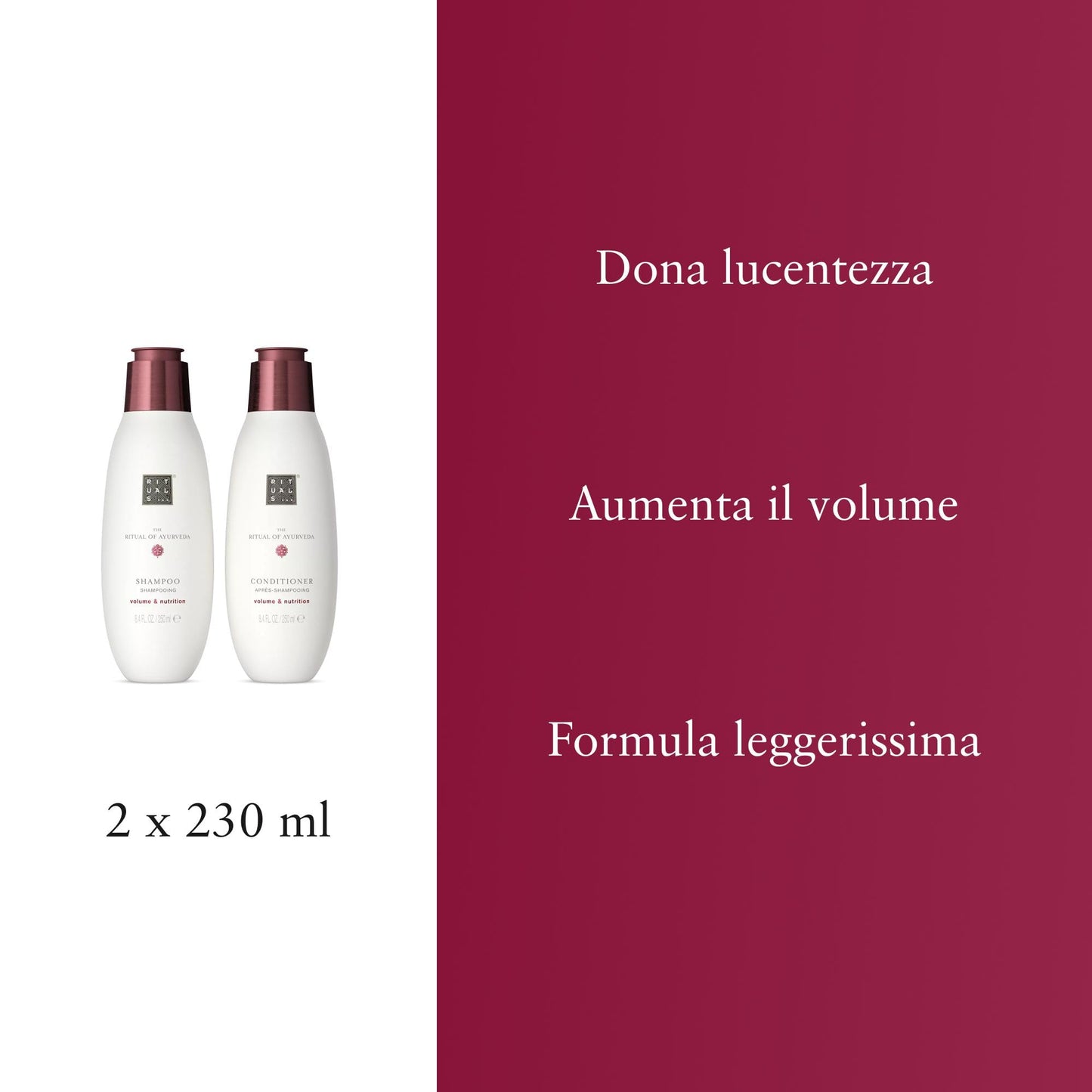 RITUALS The Ritual of Sakura Hair Care Pack - Nourishing Shampoo and Conditioner Gift Set with Wheat Protein, Chia Seeds, Rice and Macadamia Oil - Value Pack 2 x 250ml