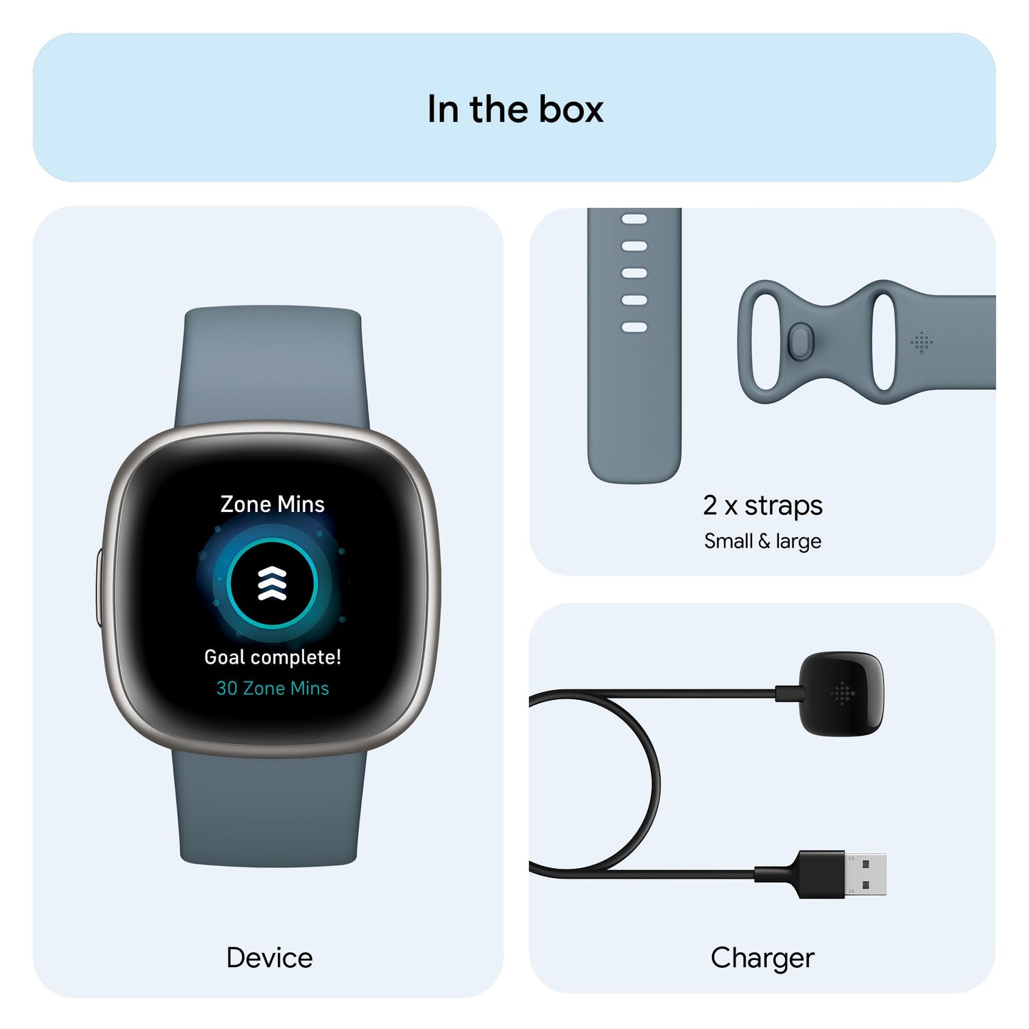 Google Fitbit Versa 4 Fitness Smartwatch with built-in GPS and up to 6 days battery life - compatible with iOS 15 or higher & Android OS 9.0 or higher