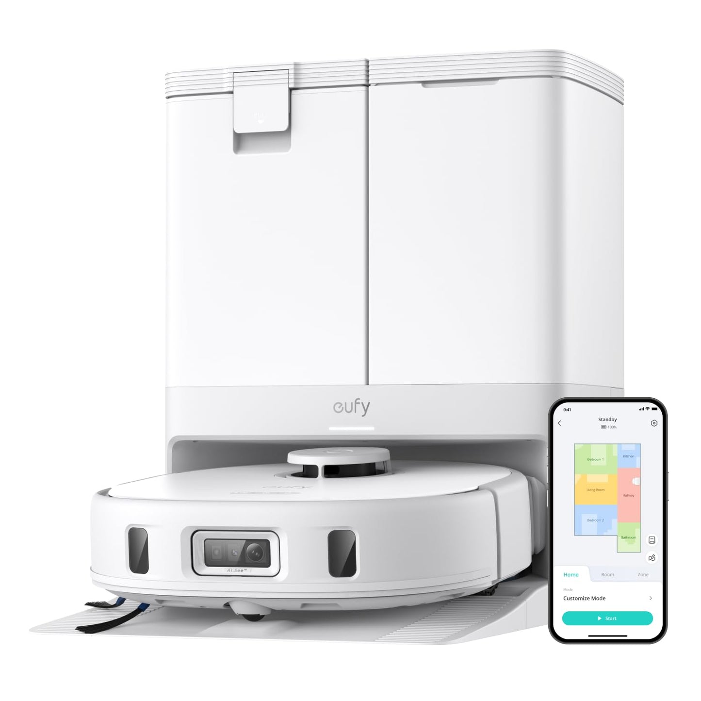 eufy X10 Pro Omni Robot Vacuum Cleaner with Mop, All-in-One Station