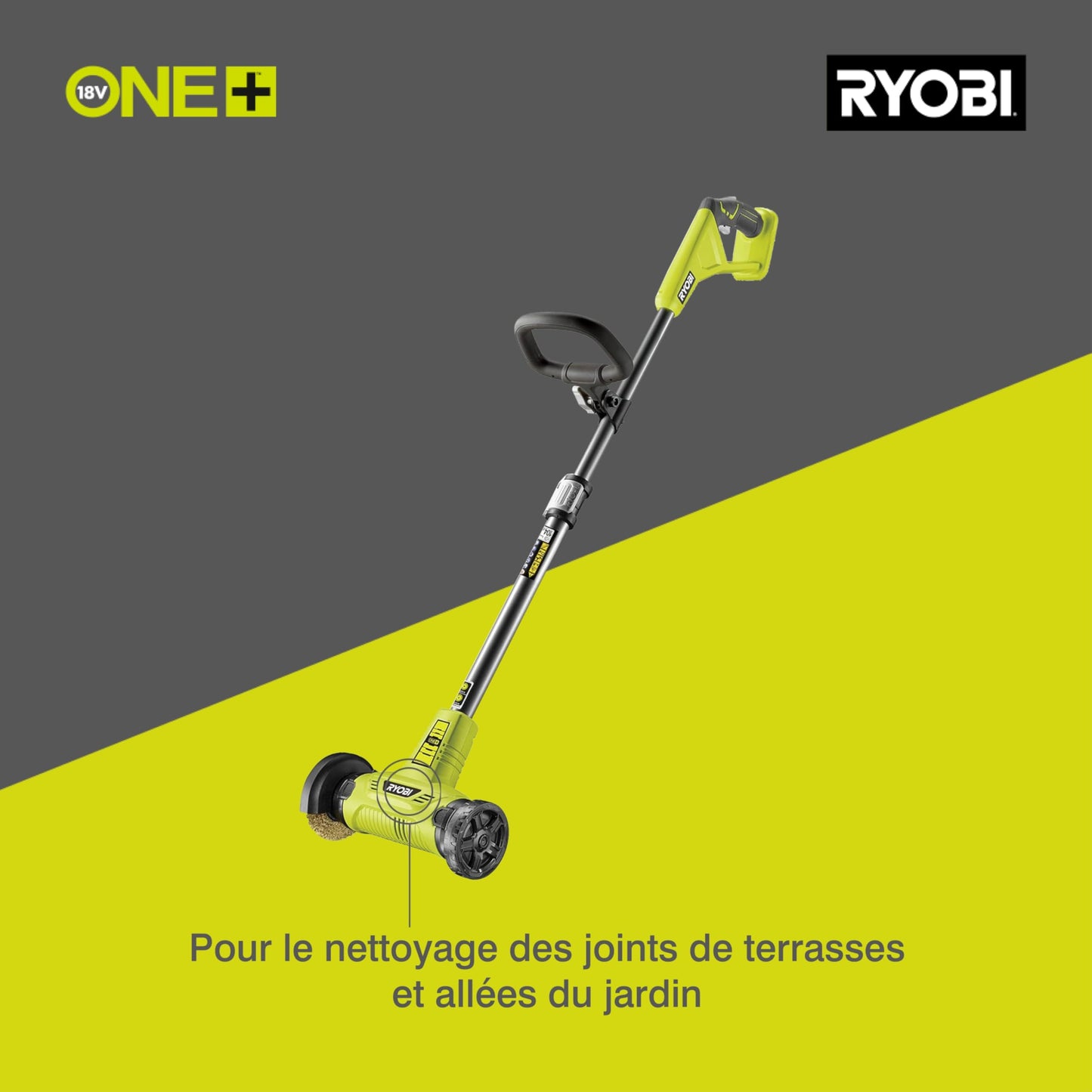 Ryobi RY18PCA-0 ONE+ Patio Cleaner with Wire Brush (Bare Tool), 18 V