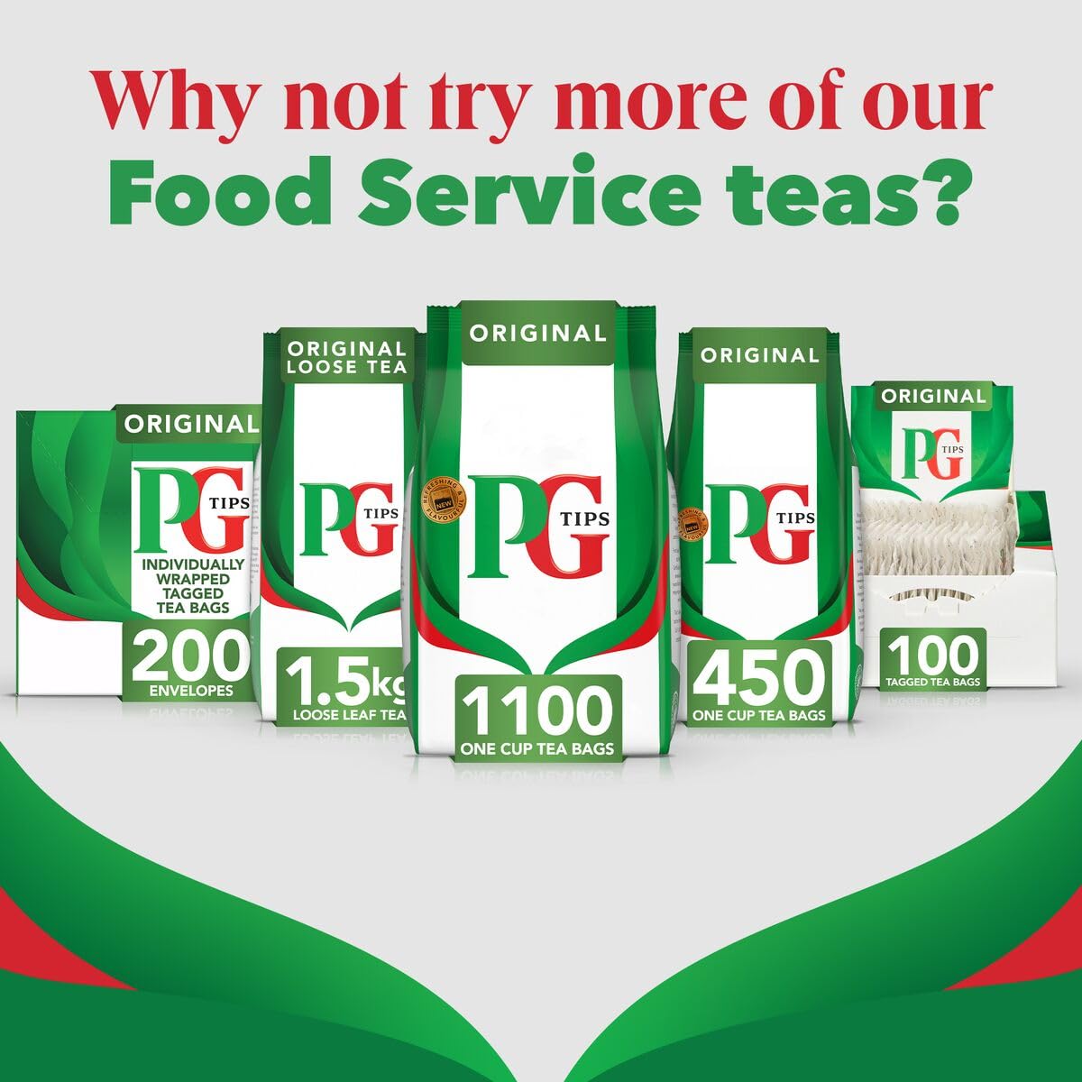 PG Tips Original | Black Tea Bags Bulk | One Cup | Refreshing & Flavourful | Ideal For Office Catering | 1100 Plant Based Biodegradable Square Teabags
