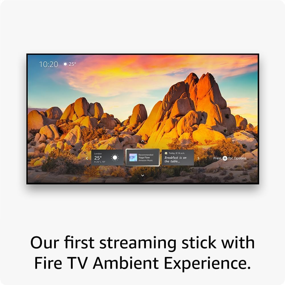 Amazon Fire TV Stick 4K Max (Newest gen), supports Wi-Fi 6E, Ambient Experience