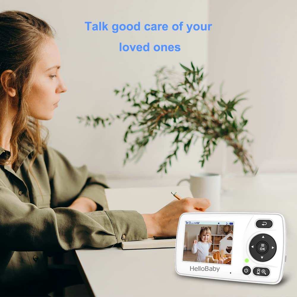 HelloBaby Baby Monitor,Hello Baby Monitor with Camera and Audio, 3.2''