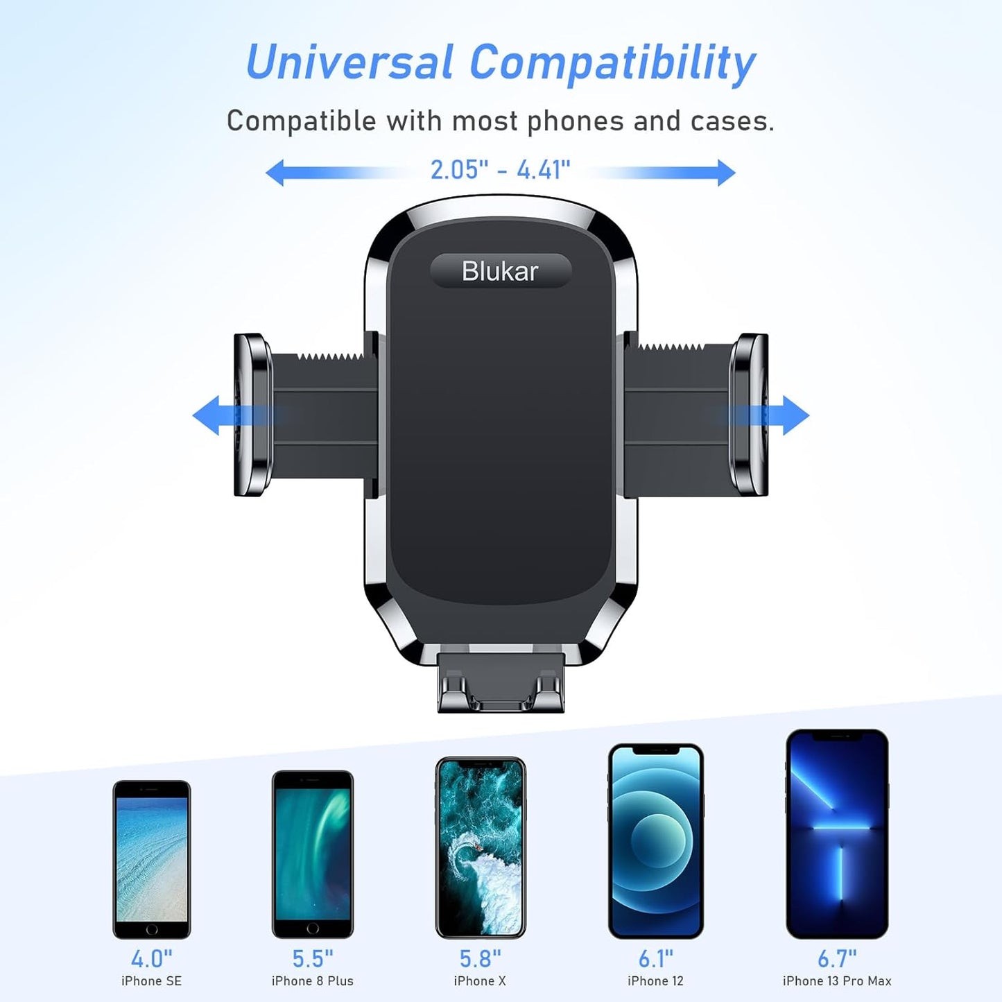 Blukar Car Phone Holder, Air Vent Car Phone Mount Cradle 360° Rotation