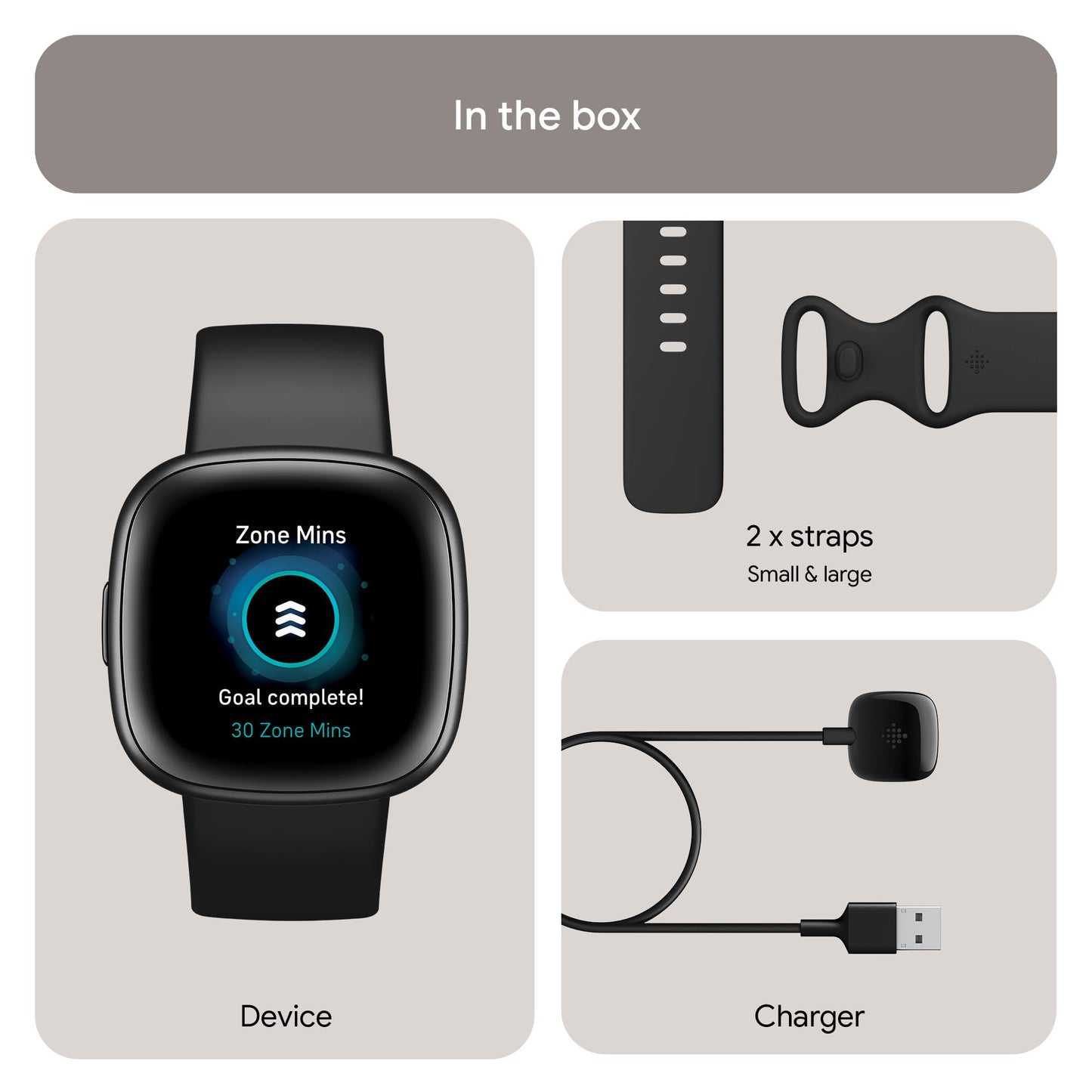 Google Fitbit Versa 4 Fitness Smartwatch with built-in GPS and up to 6 days battery life - compatible with iOS 15 or higher & Android OS 9.0 or higher