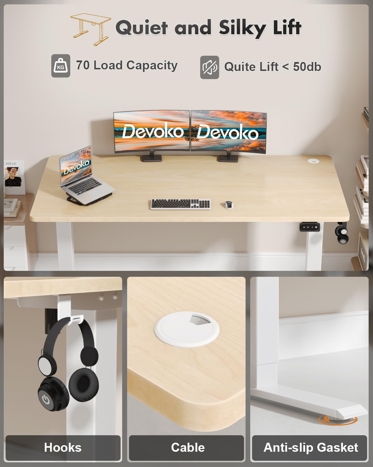 Devoko Electric Standing Desk 120x60cm
