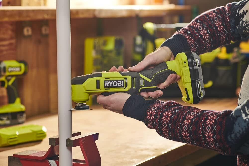 RYOBI RMT18-0 18V ONE+ Cordless Multi-Tool (Bare Tool), Hyper Green