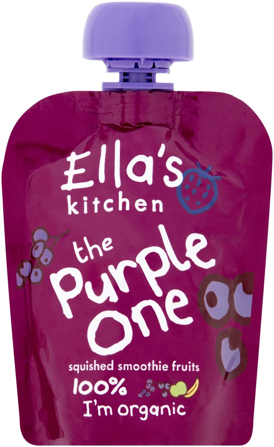 Ella's Kitchen Organic Fruit Smoothie Assortment, Pack of 25 Pouches (10 x Red, 10 x Purple, 5 x Green)