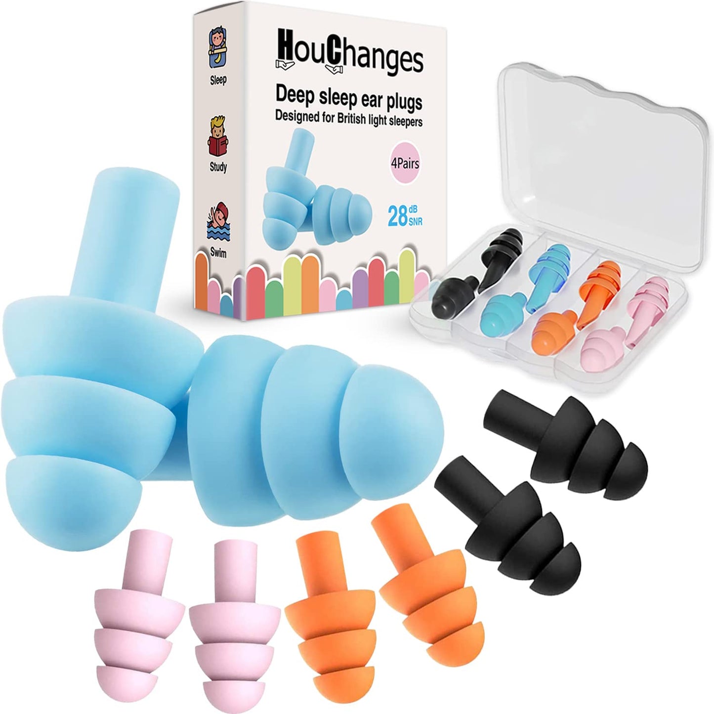 Ear Plugs for Sleep Soft Silicone Reusable