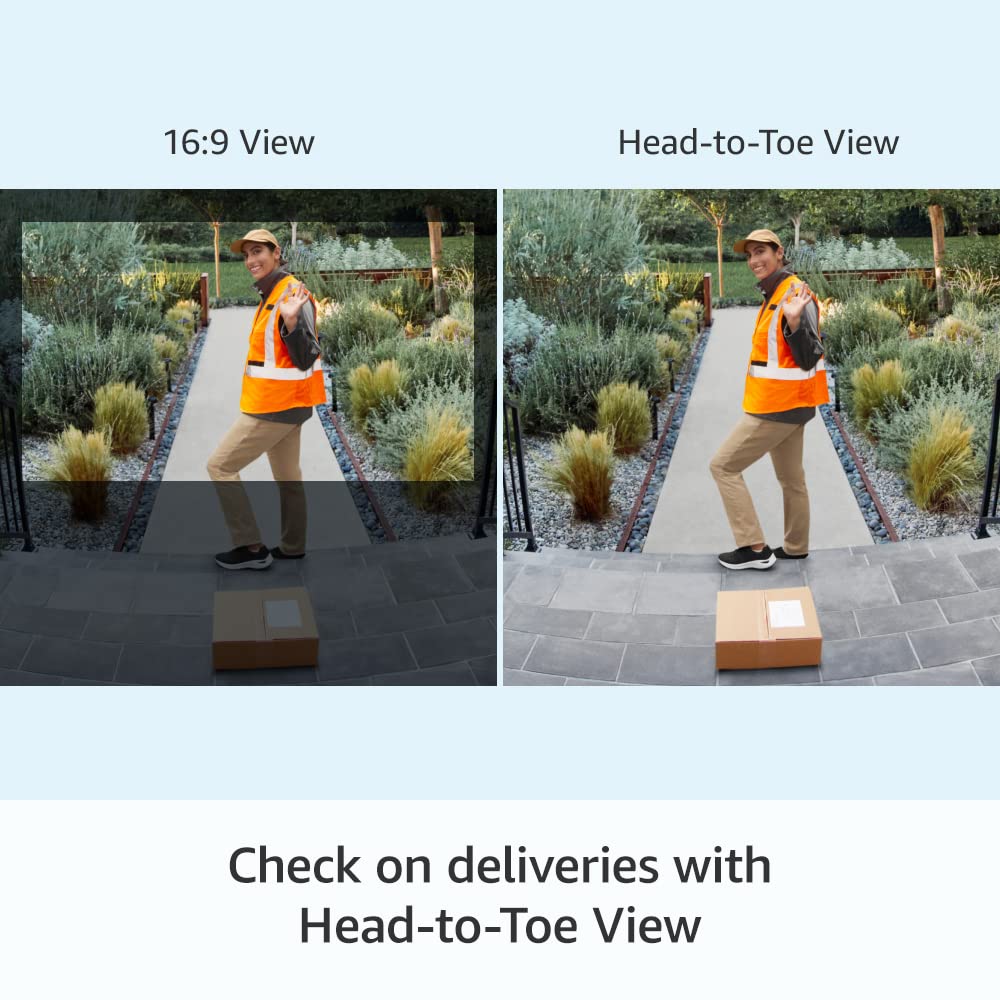 Certified Refurbished Ring Battery Video Doorbell Plus by Amazon|Wireless Video Doorbell Camera with 1536p HD Video,Head-To-Toe View,Colour Night Vision,Wi-Fi,DIY|30-day free trial of Ring Home