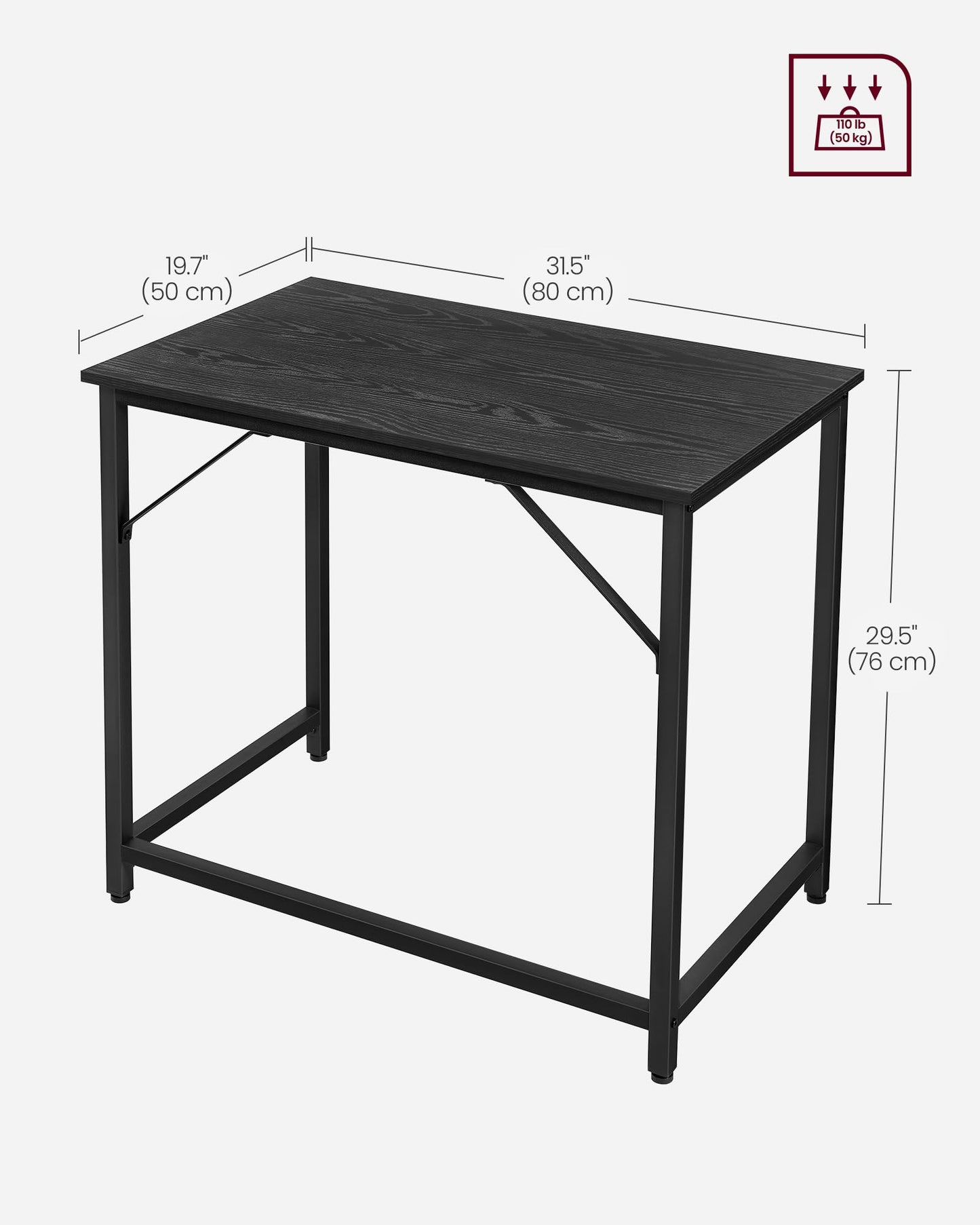 VASAGLE Computer Desk, Writing Desk, Small Office Table