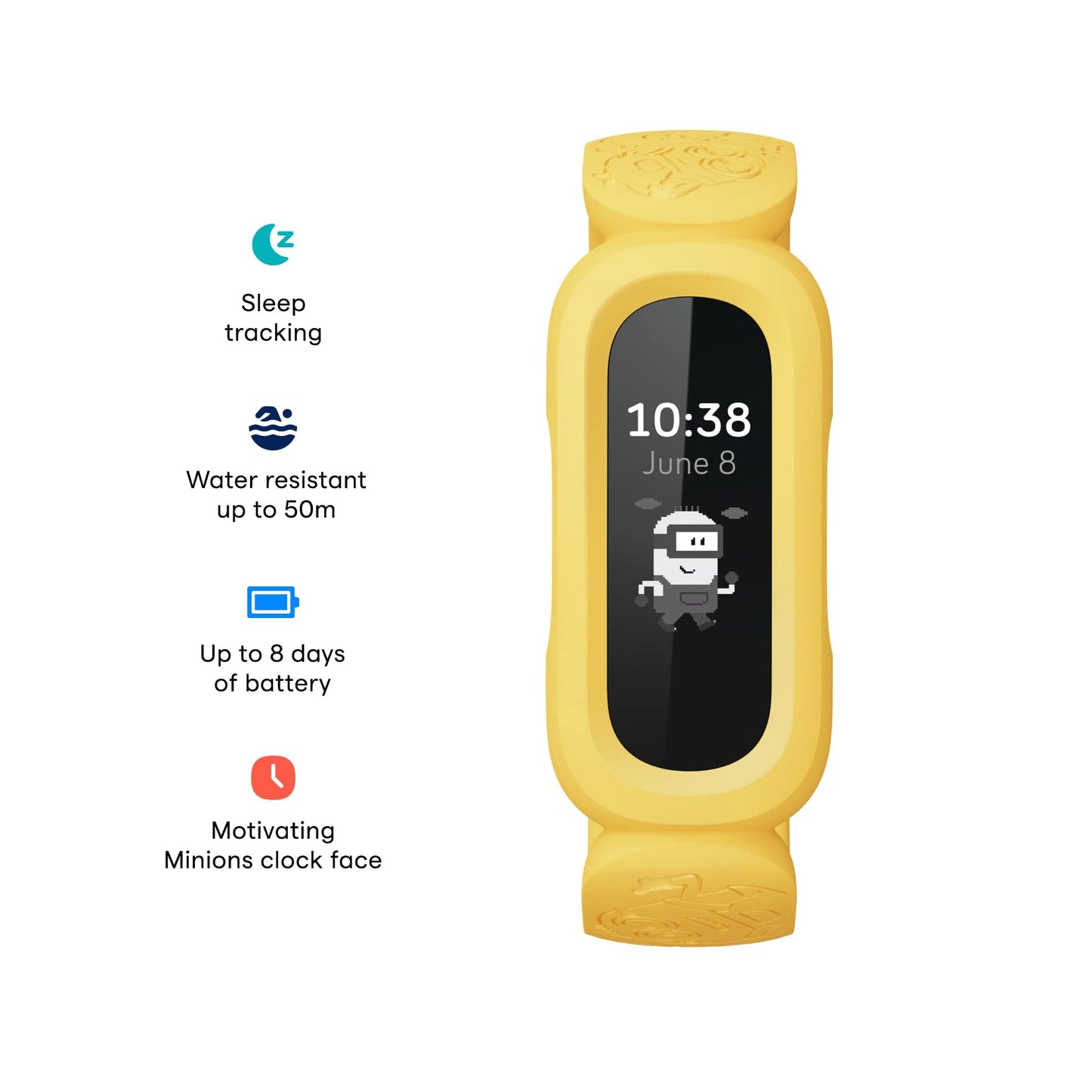 Fitbit Ace 3 Activity Tracker for Kids with Animated Clock Faces