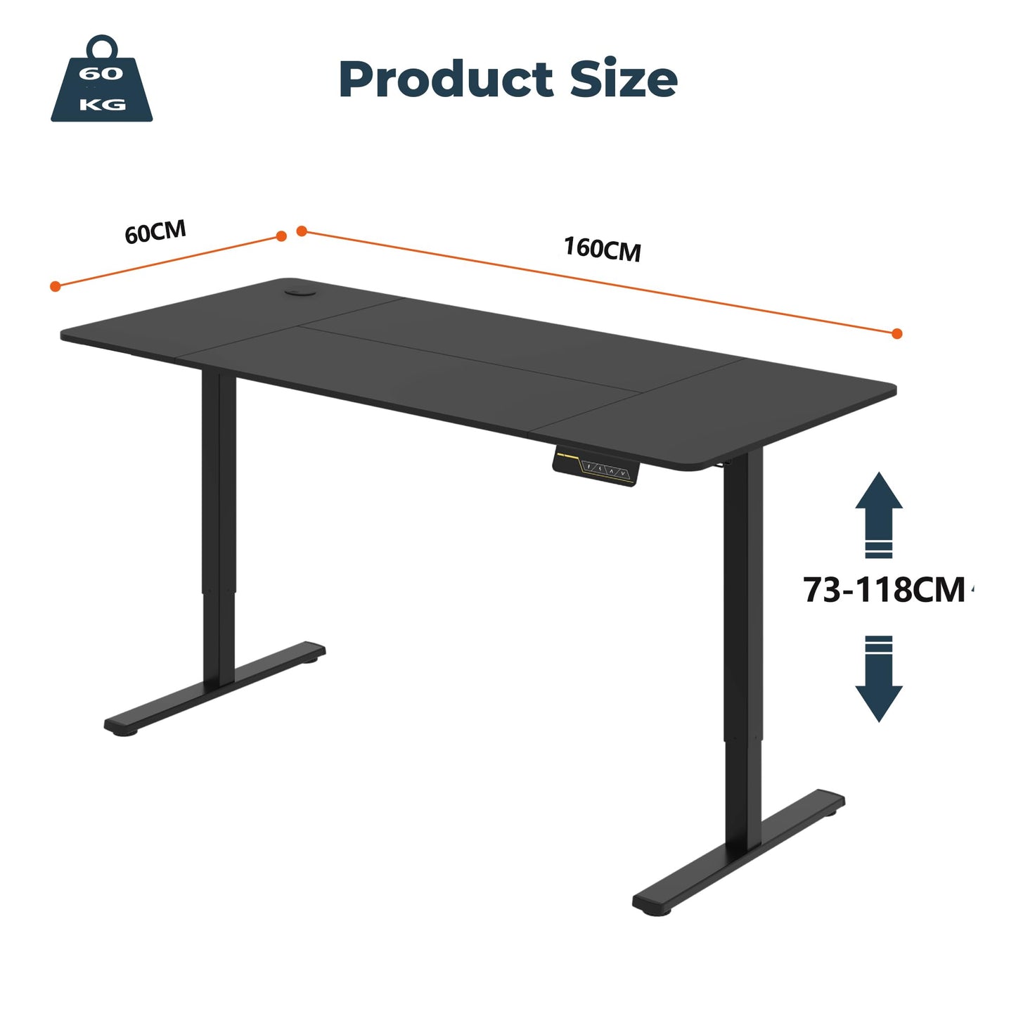 SANODESK QS+110 * 60 Electric Standing Desk
