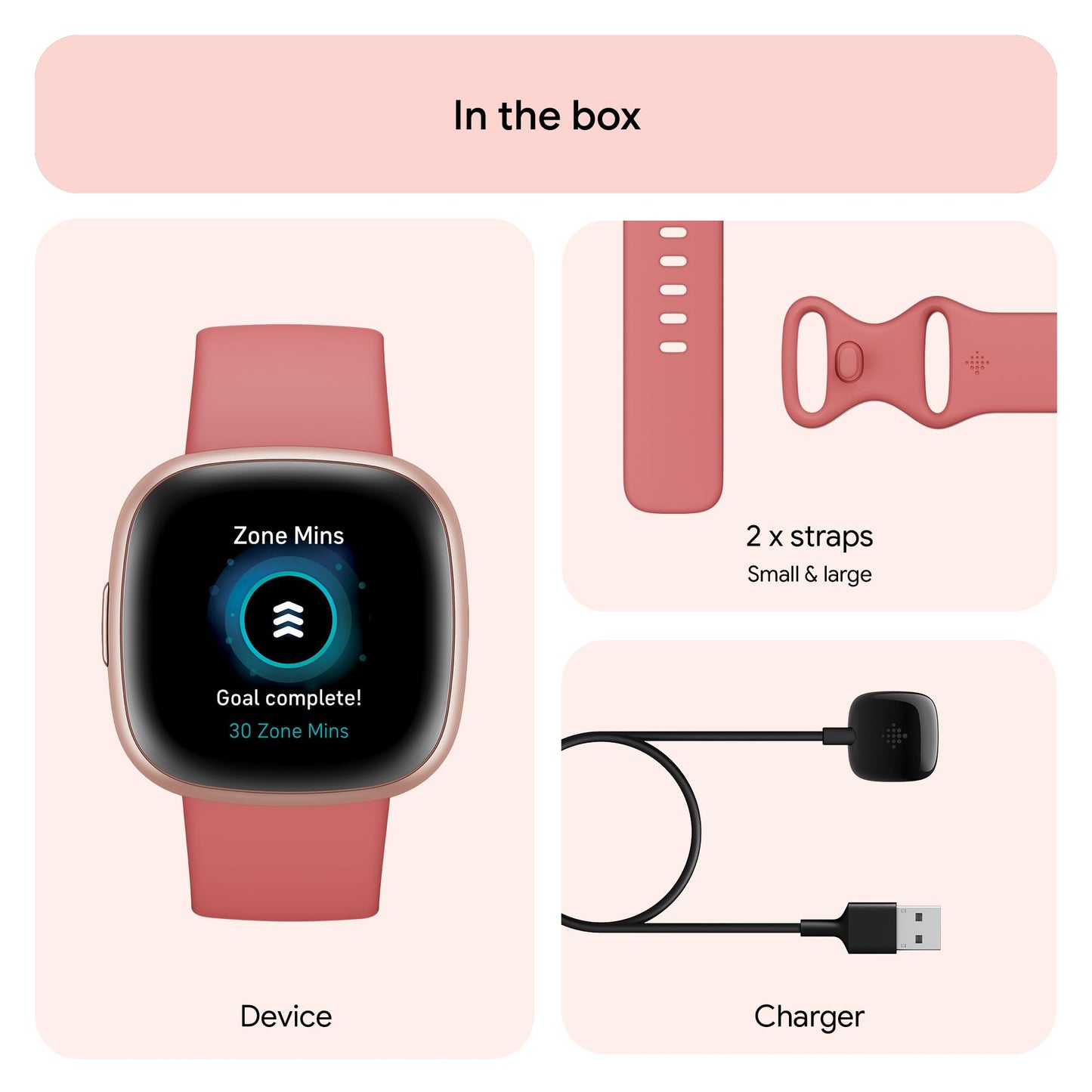 Google Fitbit Versa 4 Fitness Smartwatch with built-in GPS and up to 6 days battery life - compatible with iOS 15 or higher & Android OS 9.0 or higher