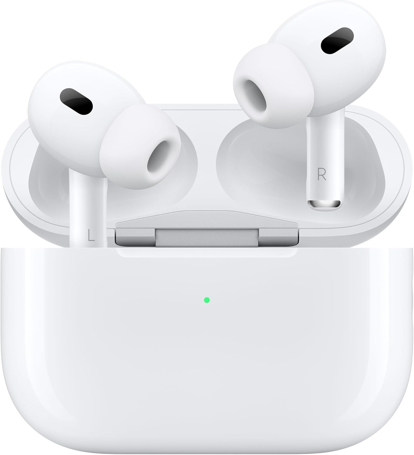 Apple AirPods Pro 2 Wireless Earbuds, Bluetooth Headphones, Active Noise Cancellation, Hearing Aid Feature, Transparency, Personalised Spatial Audio, High Fidelity Sound, H2 Chip, USB C Charging