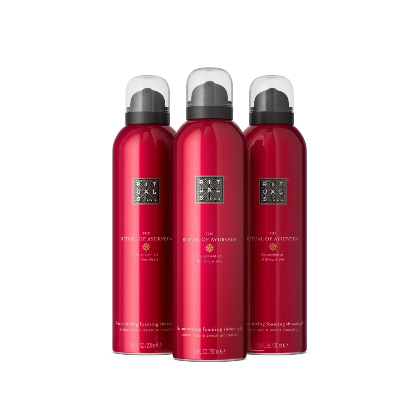 RITUALS Shower Foam Value Pack – The Ritual of Hammam, Sport and Homme - full size foaming shower gels - 3 x 200 ml