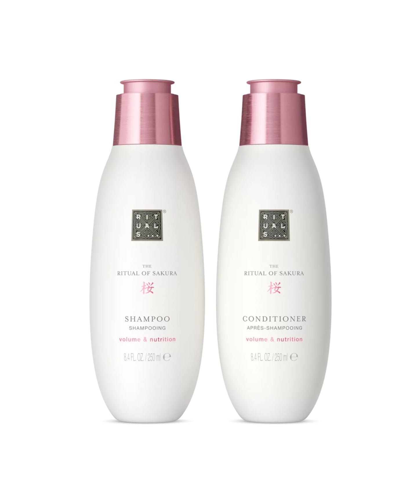 RITUALS The Ritual of Sakura Hair Care Pack - Nourishing Shampoo and Conditioner Gift Set with Wheat Protein, Chia Seeds, Rice and Macadamia Oil - Value Pack 2 x 250ml
