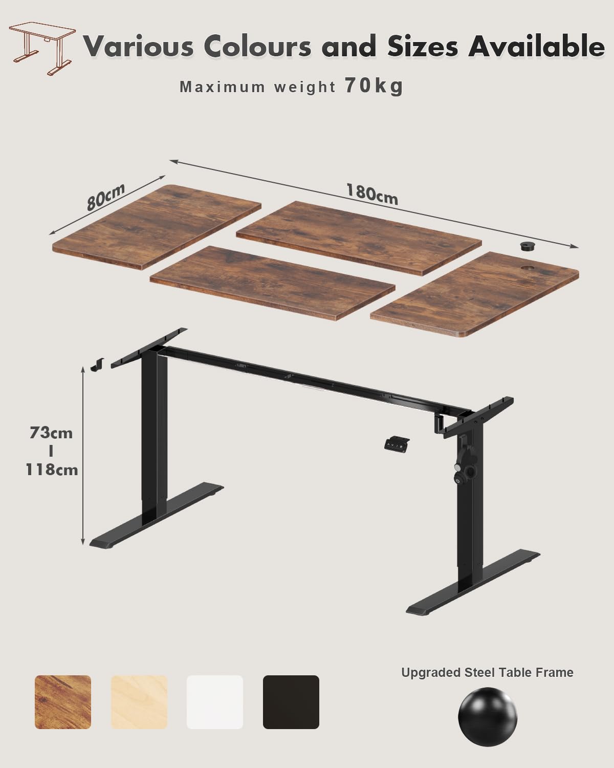 Devoko Electric Standing Desk 120x60cm