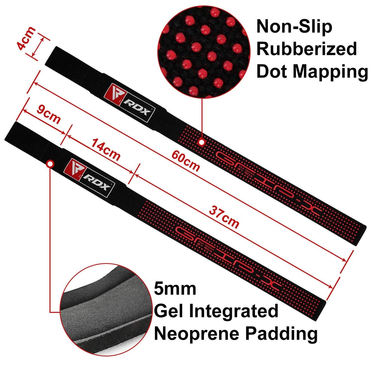 RDX Weight Lifting Straps Deadlifting Powerlifting