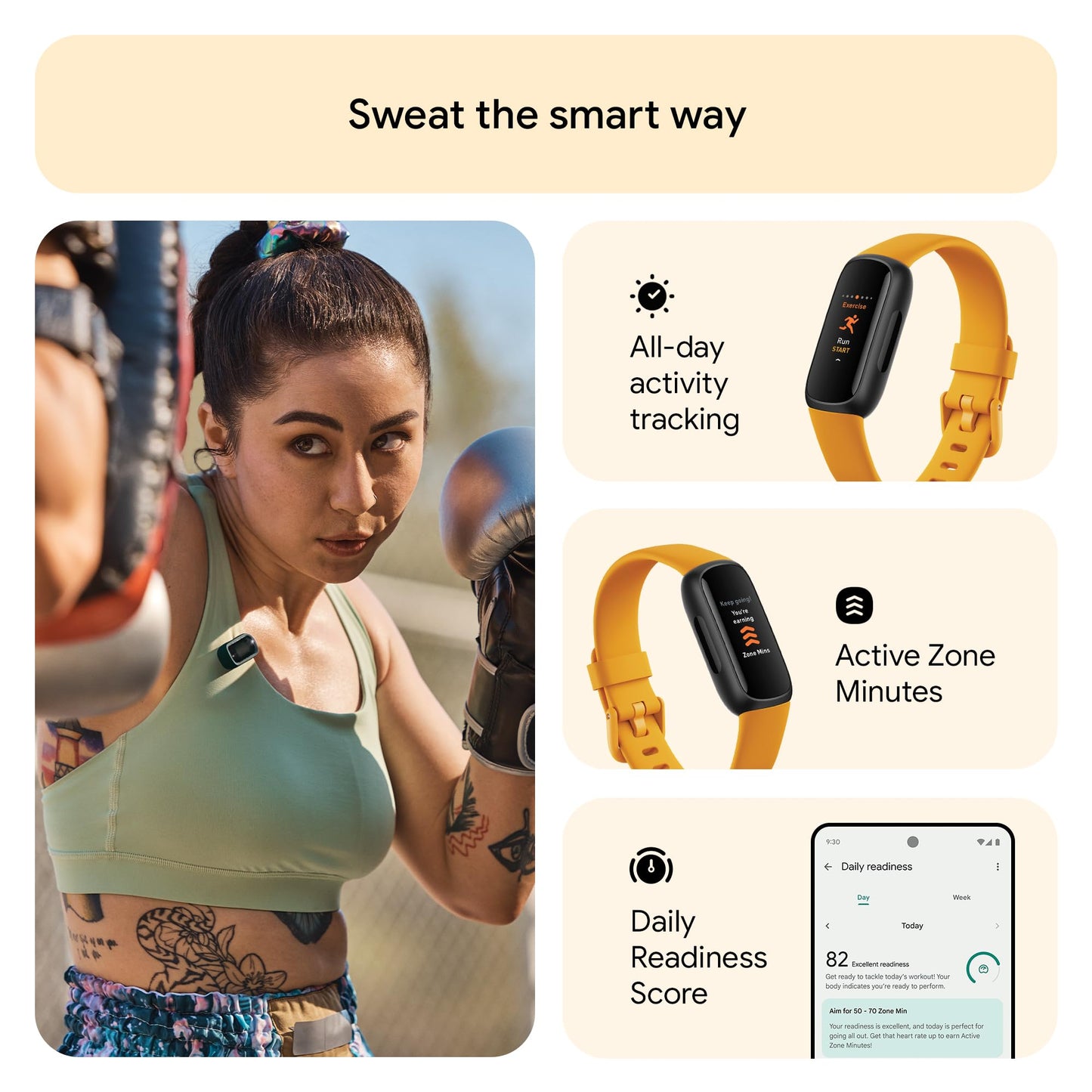 Google Fitbit Versa 4 Fitness Smartwatch with built-in GPS and up to 6 days battery life - compatible with iOS 15 or higher & Android OS 9.0 or higher